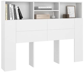 Armário de cabeceira 140x19x103,5 cm branco