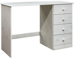 vidaXL Secretária com 4 gavetas 110x50x74 cm madeira de pinho maciça