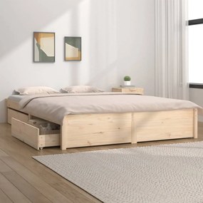 Estrutura de cama com gavetas 160x200 cm