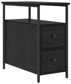 Armário de Cabeceira 2 pcs Carvalho preto 30 x 60 x 60 cm
