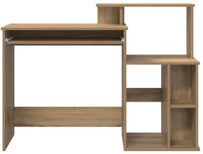 mesa com Armazenamento Carvalho Artesanal 120.5x44x88.5 cm Madeira Der