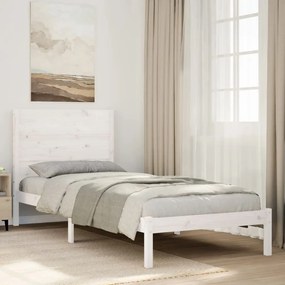 vidaXL Cama extra longa sem colchão 100x220 cm madeira maciça