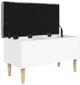 Banco de arrumação 82x42x46 cm derivados de madeira branco