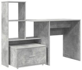 Mesa Cinzento cimento 131.5 x 50 x 106.5 cm Madeira processada