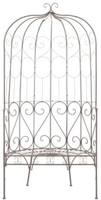 Banco de jardim 95 cm ferro antigo castanho