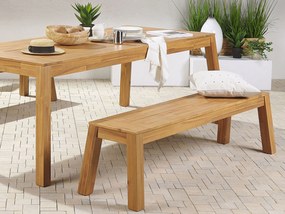 Conjunto de mesa e banco para jardim em madeira de acácia LIVORNO Beliani