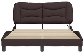 Estrutura de cama com LED sem colchão 120x200 cm tecido