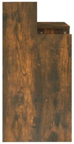 Secretária c/ LEDs 97x45x90cm derivados madeira carvalho fumado
