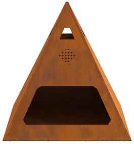 Fogueira Pyramid 50x50x51 cm Aço Envelhecido
