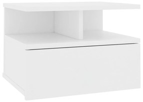 Mesa de cabeceira suspensa 40x31x27 cm contraplacado branco