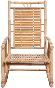 Cadeira de baloiço com almofadão bambu