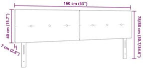 Cabeceira LED vidaXL Botão Almofadado Preto 80 cm Veludo