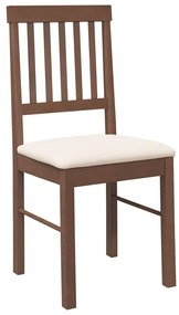 Cadeiras de jantar com almofadões 2 pcs madeira maciça castanho