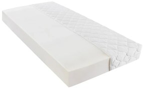 Cama com colchão 160x200 cm couro artificial branco