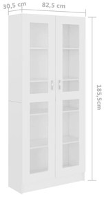 Vitrine Real de 185cm - Branco - Design Moderno