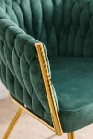 Cadeira Widny Golden Veludo - Verde