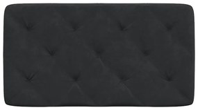 Almofadão de cabeceira 80 cm veludo preto