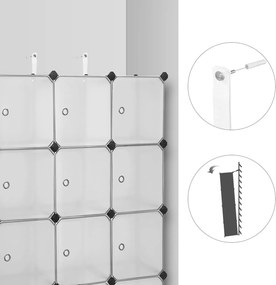 Armario Cubos com 12 compartimentos 93 x 31 x 123 cm Branco
