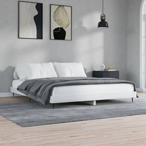 Estrutura de cama 120x200 cm derivados madeira branco brilhante