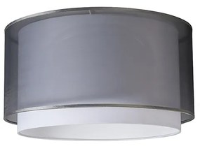 Abajur de tecido para candeeiro pendente preto/branco 47/25 - Duo