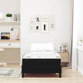 Cama box spring com colchão Preto 90 x 190 cm Veludo