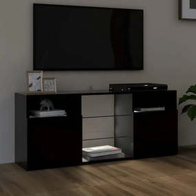 Móvel de TV Maze com Luzes LED de 120cm - Preto - Design Moderno