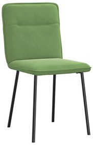 Cadeiras de jantar 2 pcs veludo verde-claro