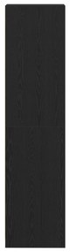 Guarda-roupa de Carvalho Preto 30 x 50 x 200 cm – feito de madeira eng