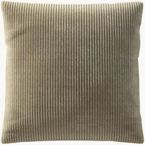 Almofada de sofá grande em bombazina Vetsak, 60 x 60 cm