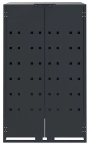 Abrigo para 5 caixotes do lixo 345x79x117 cm aço antracite