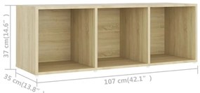Móveis de TV 4 pcs 107x35x37 cm contraplacado carvalho sonoma