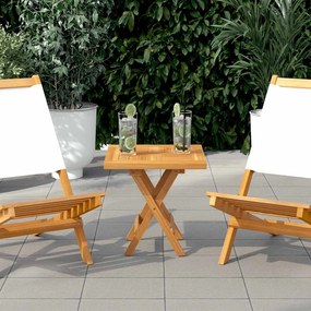 vidaXL Tampo de mesa quadrado 40x40x2,5 cm madeira de teca maciça