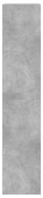 Sapateira c/ 4 gavetas articuladas 60x42x204 cm cinza cimento