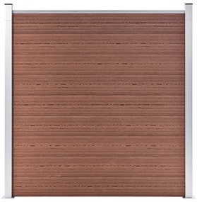 Painel de vedação para jardim 180x186 cm WPC castanho