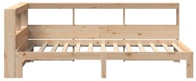 Cama com estante sem colchão 90x190 cm pinho maciço