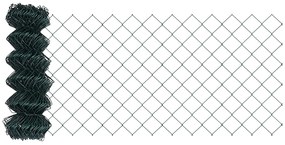 vidaXL Cerca de Malha Verde 10 x 0.8 m Aço