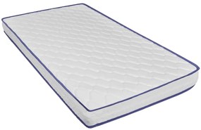 Cama + colchão espuma memória 160x200cm couro artificial branco