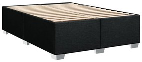 Cama com molas/colchão 140x200 cm tecido preto