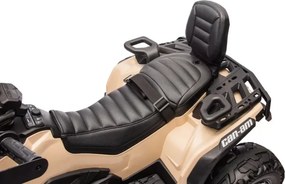 Moto eletrica para crianças 1 a 5 anos,  2 lugares 12V CAN-AM Outlander rodas Borracha Caqui