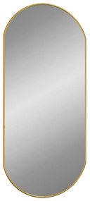 Espelho de parede 80x35 cm oval dourado