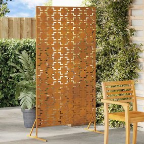 vidaXL Protetor de Privacidade Cinzeto 100 x 50 x 180 cm Aço Corten