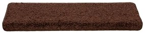 Tapetes de escadas 30 pcs 65x21x4 cm castanho