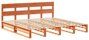 Cama sem colchão 180x200 cm pinho maciço castanho-mel