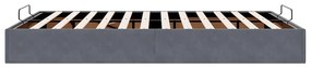 Estrutura de cama otomana sem colchão 140x190cm cinzento escuro