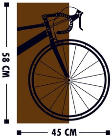 Acessório Decorativo de Parede Bisiklet – Nogueira e Preto – 45 x 58 c