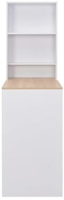 Mesa de bar com armário 115x59x200 cm branco