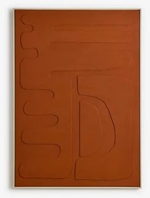Quadro Decorativo 100x140 Cm Pintado À Mão Sobre Tela Avilon Vermelho Argila - Sklum