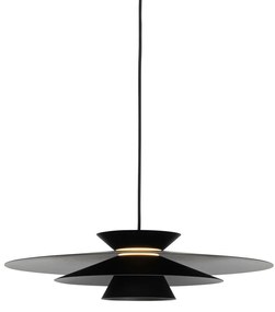Candeeiro de suspensão design preto com LED regulável em 3 níveis - Pauline