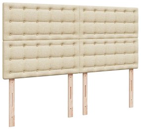 Estrutura de cama otomana com colchão tecido creme 160x200cm