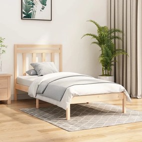 Estrutura de cama solteiro 90x190 cm madeira maciça